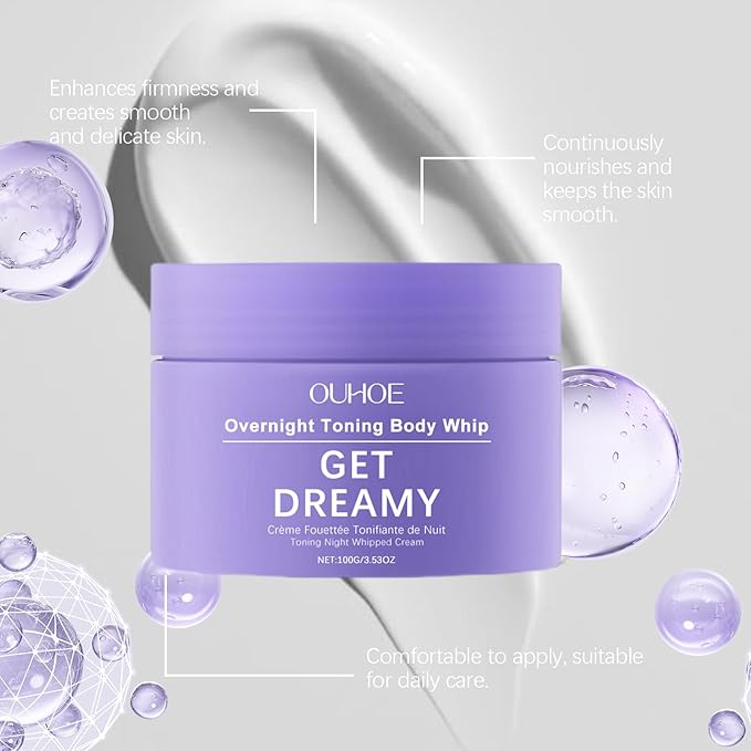 GET DREAMY Overnight Toning Whip - Nighttime Body Firming Cream for Tightening Loose Skin & Belly,Hydrating Moisturizer for Women & Men(1PC)