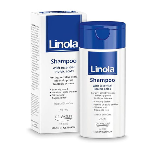 Shampoo - Shampoo for Scalps that are Dry, Sensitive or Prone to Neurodermatitis - with Essential Linoleic Acids - Silicone, Fragrance & Preservative Free - Made in Germany - 200 ml (6.8 Fl Oz)