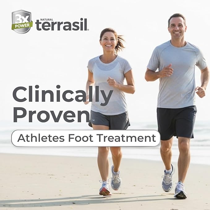 terrasil Athletes Foot Cream with Clinically Proven 1% Clotrimazole, Extra Strength Antifungal Ointment for Treatment of Itchy Feet & Peeling Skin, for Men and Women (1oz)