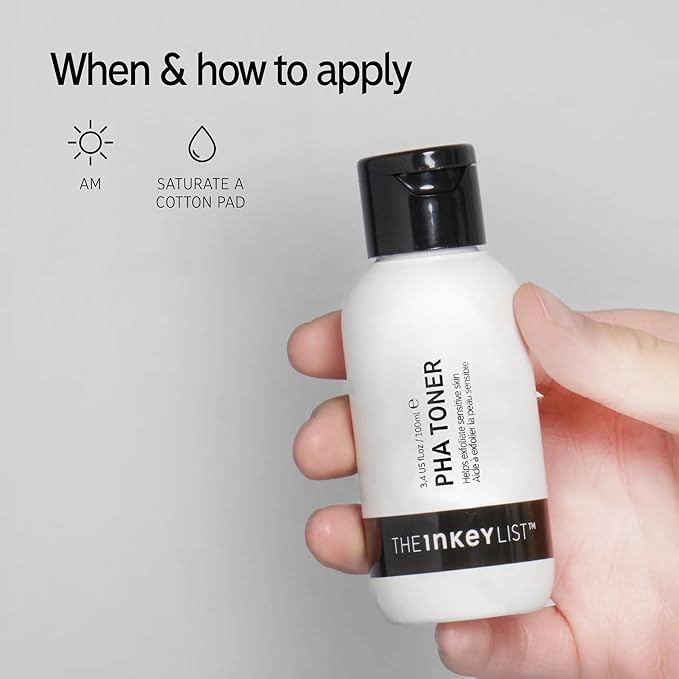 The Inkey List PHA Toner 100ml, Locks in Moisture, Improves Skin Texture, Fragrance Free, Suitable for All Skin Types