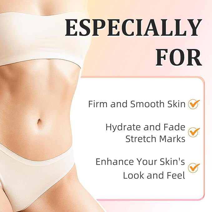 B Flat Belly Firming Cream – Skin Tightening Cream for Body: Lift & Tone Tummy, Thighs, Booty & Arms – Stretch Mark & Cellulite Sculpting Lotion for Women – 3.38 Fl Oz