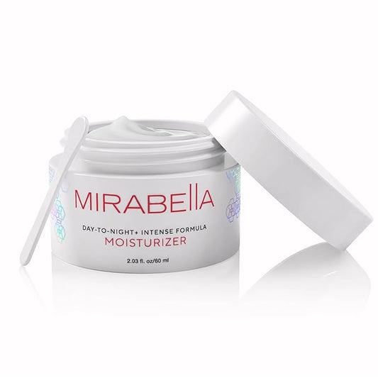 Mirabella Day to Night+ Intense Formula Moisturizer – Hydrating Anti-Aging Face Cream w/Hyaluronic Acid, Niacinamide & Collagen – Lightweight Day & Night Facial Moisturizer, 2.03 oz