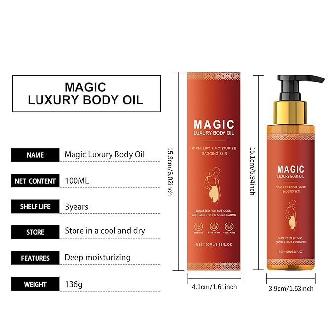 ﻿Firming Oil–Hydrating & Tightening Skin Oil For Arms, Legs, Stomach & Full Body | Fast-Absorbing, Non-Greasy | Nourishes Skin, Reduces Fine Lines, Improves Elasticity.（1PC）