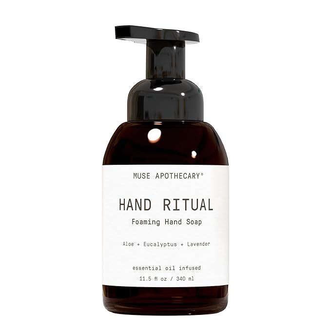 Muse Apothecary Hand Ritual - Aromatic and Nourishing Foaming Hand Soap, Infused with Natural Aromatherapy Essential Oils - USDA Certified Biobased - 11.5 oz, Aloe + Eucalyptus + Lavender
