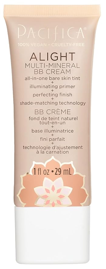 Pacifica Alight Multi-Mineral BB Cream Medium – Hydrating Tinted Moisturizer & Primer, Sheer Natural Foundation Coverage, Vegan & Cruelty-Free, 1 fl oz