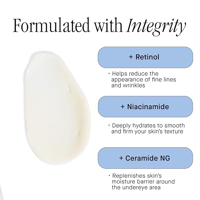 Brandefy Retinol + Niacinamide Anti-Aging Eye Serum - Under Eye Cream for Dark Circles and Wrinkles - Peptide, Caffeine, Vitamin C E Eye Cream - Made in The USA (O.5 Oz)