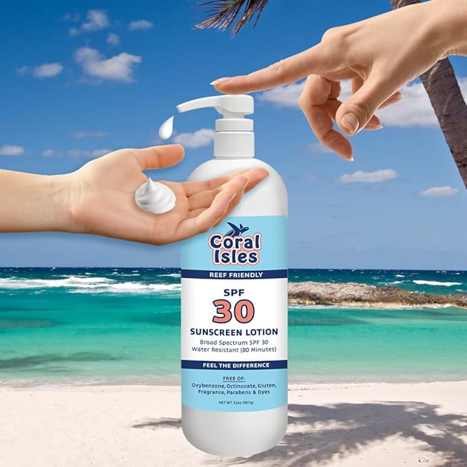 Rocky Mountain Sunscreen SPF 30 Lotion | Broad Spectrum UVA/UVB Protection | Hawaii 104 Reef Act Compliant (Oxybenzone & Octinoxate Free) | Water Resistant 80 Min. | Quart with Pump (32 Fl Oz)