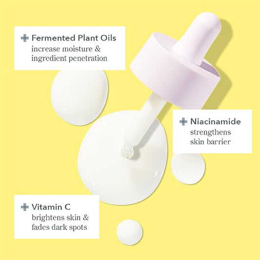 Beekman 1802 Oh Mega Milk Facial Oil - Hydrating Vitamin C & Niacinamide Serum - Repairs Skin Barrier - For Dry/Aging Skin - Fragrance Free & Sensitive Safe