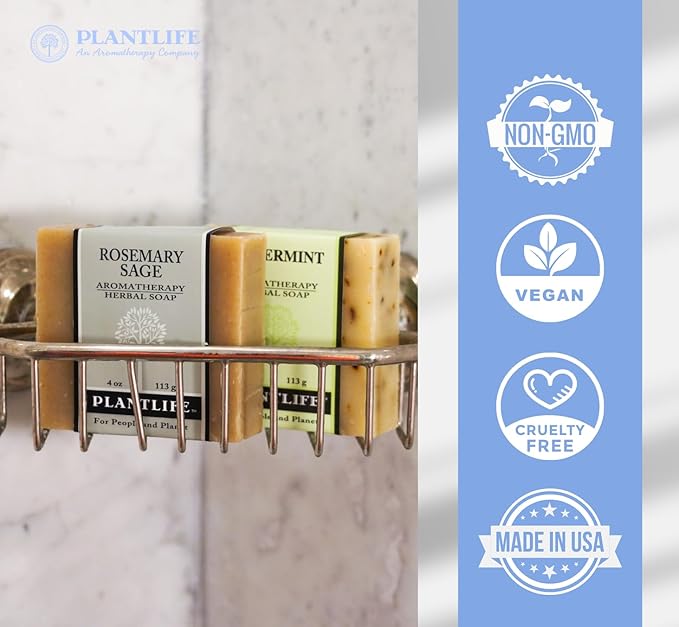 Plantlife Sandalwood 3-Pack Bar Soap - Moisturizing and Soothing Soap for Your Skin - Hand Crafted Using Plant-Based Ingredients - Made in California 4oz Bar