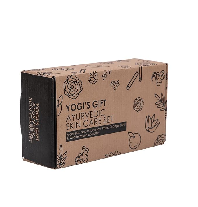 YOGI’S GIFT – Celebrating health Ayurvedic Skin Care Sampler | Six Powders in One Pack | Aloe vera, Rose petal, Wild Turmeric, Licorice, Neem & Orange Peel Powders 1oz Each | Soap Making Ingredient