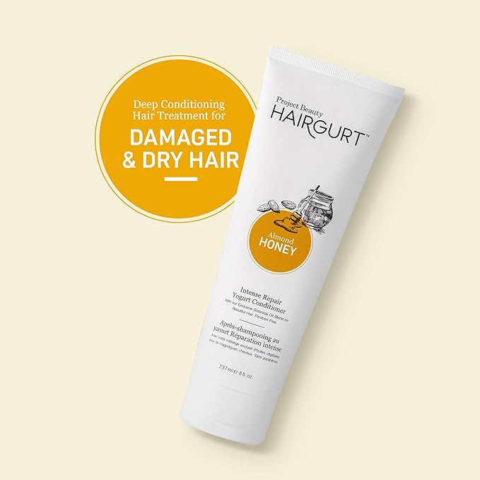 Almond and Honey Shampoo and Conditioner set for Dry, Damaged & Brittle Hair - Sulfate-Free - Nourishing & Moisturizing Repair with Natural Ingredients - Ideal for women - 8 Oz