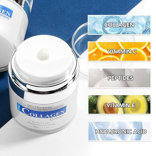 Neutriherbs Face Cream Collagen Facial Moisturizer, Reduce Black Spots and Blemishes,Persistent Moisturizing Reduce Fine Lines 1.7OZ