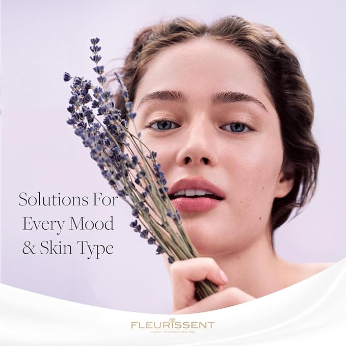 Fleurissent Serenity Elixir Lavender 2-in-1 Facial Mask & Exfoliator – Calming Fusion Florale-6, Organic Roses & Gentle Rice Exfoliation, 98% Natural, 1.7 FL OZ for Healthy-Looking Skin