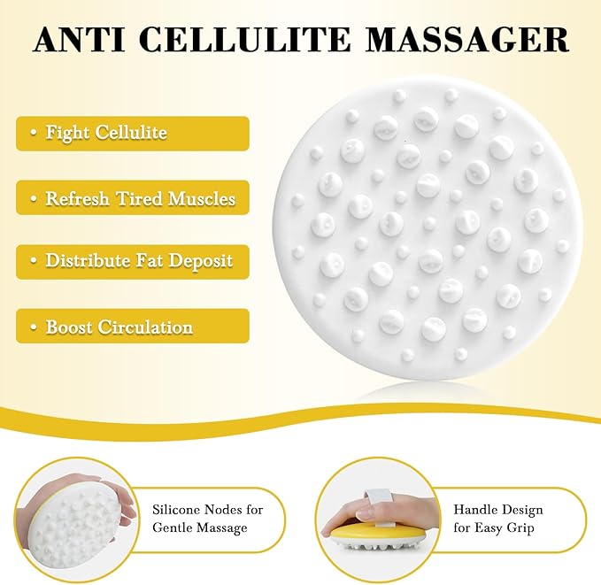 Anti Cellulite Massage Oil with Massager, Collagen and Stem Cell Skin Tightening Oil Natural Cellulite Remover Therapy Oil for Cellulite & Stretch Mark(Anti Cellulite Massage Oil Kit)