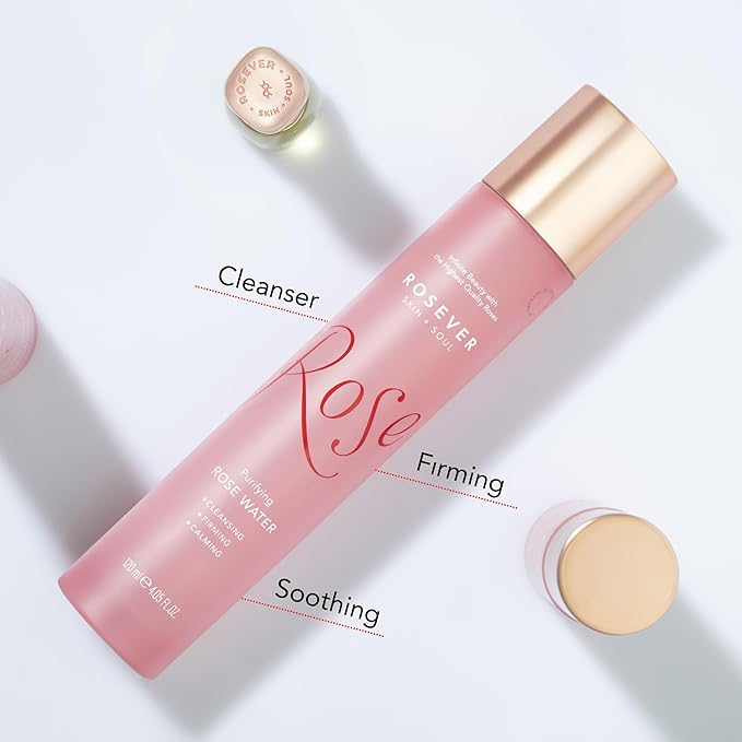 Pure Rose Water Face Mist – Hydrating, Refreshing, Cleansing with Damascena Rose – Natural, Alcohol-Free, Vegan – for All Skin Types, 4.05 oz (120 ml)