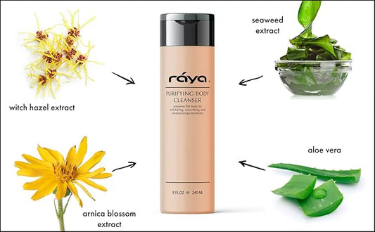 Raya Purifying Body Cleanser 8 oz (S-101) | Gentle Body Wash | Softens and Nourishes | Can Be Used as a Conditioning Hair and Scalp Shampoo | Great for All Skin