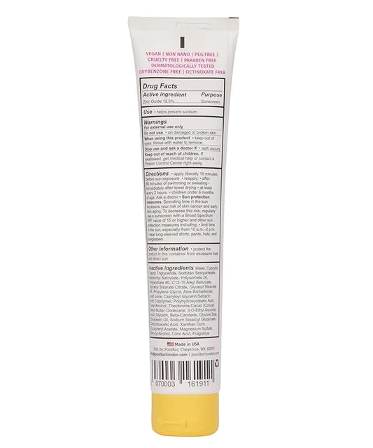 PoolBar SPF 30 Hydrating Mineral Body Sunscreen Cream for Women and Men Skin Care - Coconut Vanilla Scent Sun Care, Vegan and Water Resistant, Broad Spectrum Sunscreen, 140 ml (4.7 Fl. Oz) (Pack of 3)