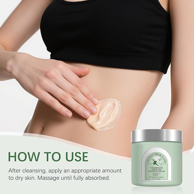 Champagne Lift Body Cream,with Pink Pepperslim Firming Essence Deeply Moisturizing Firming Body Cream.(Coconut Fragrance)