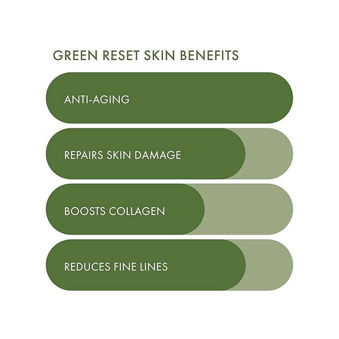 ESW Beauty Green Reset - Anti-Aging Raw Juice Face Mask - Revitalizing with Kale, Spinach, Broccoli & Apple for Mature Skin - Boosts Collagen & Reduces Wrinkles