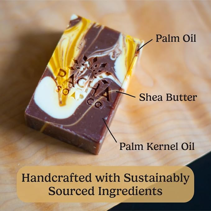 Pacha Soap Co. Bar Soap, Almond Goat’s Milk, 3-Pack (4 oz ea) - Premium, Handcrafted, Hydrating, Natural Face Wash, Hand Cleanser, Body Wash, Soothing Essential Oils