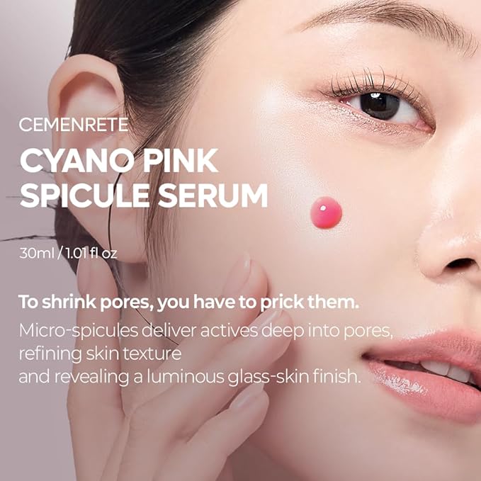 Dr.Melaxin Cemenrete Cyano Pink Spicule Serum with Calcium, pore tightening refines pores tightening serum 1.01 fl. oz.