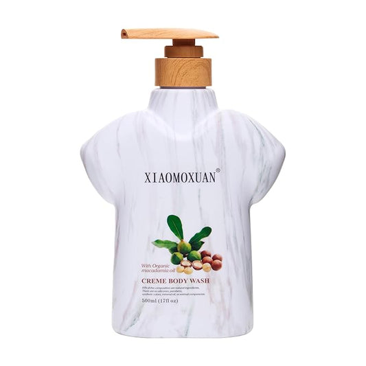 Xiaomoxuan Womens Body Wash Moisturizing Dry Skin Cream - Macadamia Nut-Oil Body Wash Women Smell Good All Day Sensitive Skin Treatment - Hydrating Skin-Care for Mature Women and Men