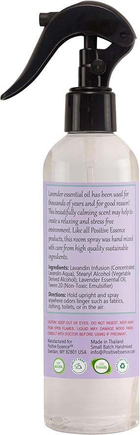Lavender Room Spray, Linen Freshener Made with Pure Lavender Essential Oil, Natural Pillow Spray, Relaxing Home Fragrance, Sleep Spray, and Bathroom Spray (8.5 fl oz)