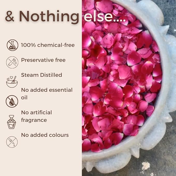 Godavari Rose Mist Face Toner, Pure Distilled Rose Water for Hydration, Brightening Even Skin Tone - 100 ml Pack of 1 Standard