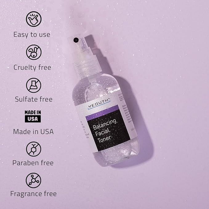 YEOUTH Hydrating Toner for Face Spray with Chamomile and Allantoin, Alcohol Free Refreshing Face Toner for Women and Men 3.4 Oz