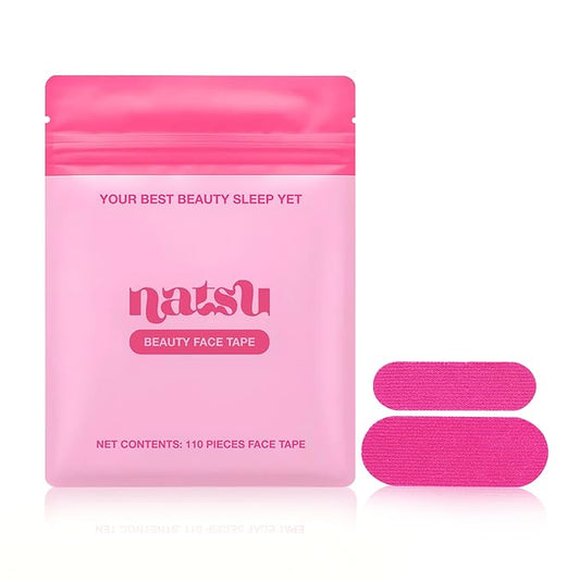 Overnight Anti Wrinkle Patches for Women - Japanese Face Tape for Forehead, Smile Lines - Pre-Cut Kinesiology Face Tape in 2 Sizes - Skin Safe, Latex-Free