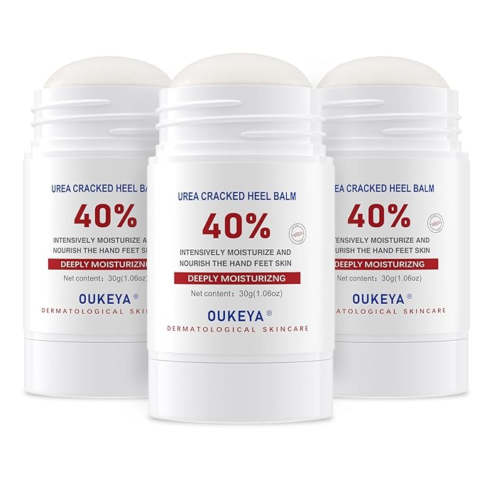 OUKEYA Urea Cream Stick 40 Percent,Heel Balm,Hand Cream and Foot Cream for Dry Cracked,Cracked Heel Treatment,Avoid Frostbite,40 Percent Urea Lotion for Feet Maximum Strength, 3 PACK