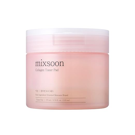 mixsoon Collagen Toner Pad 5.7 Fl. Oz. / 170ml Korean Glass Skin Care