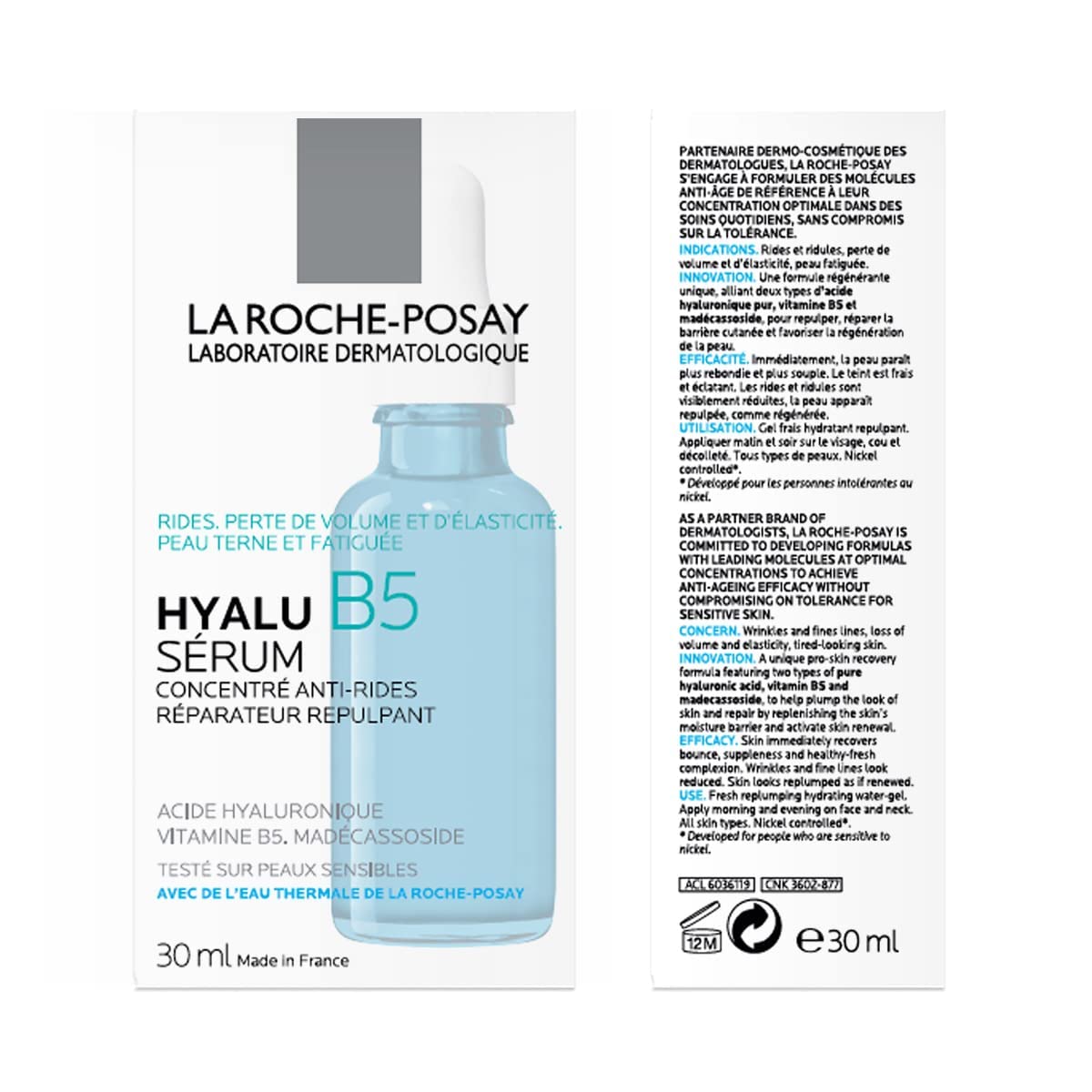 La Roche-Posay Hyalu B5 Hyaluronic Acid Serum – Hydrating Face Serum with Vitamin B5 & Madecassoside for Plump, Radiant Skin