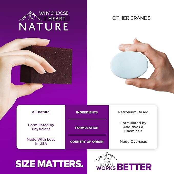 iHeart Lavender Soap Bars (2 Pack) – Deep Cleansing & Soothing for Sensitive Skin – Infused with Shea Butter & Sea Salt for Luxurious Lather & Long Lasting Freshness