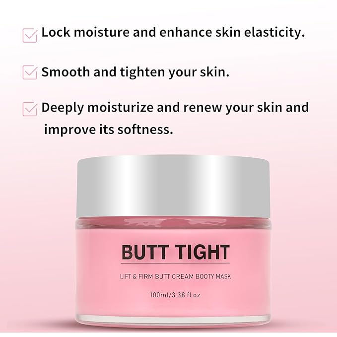 Butt Tight Lift Cream，Hip Firming Lifting and Firming Cream,Significantly Tighten the Leg Skin, Lift and Tighten the Body Cream to help Reduce the Appearance of Cellulite