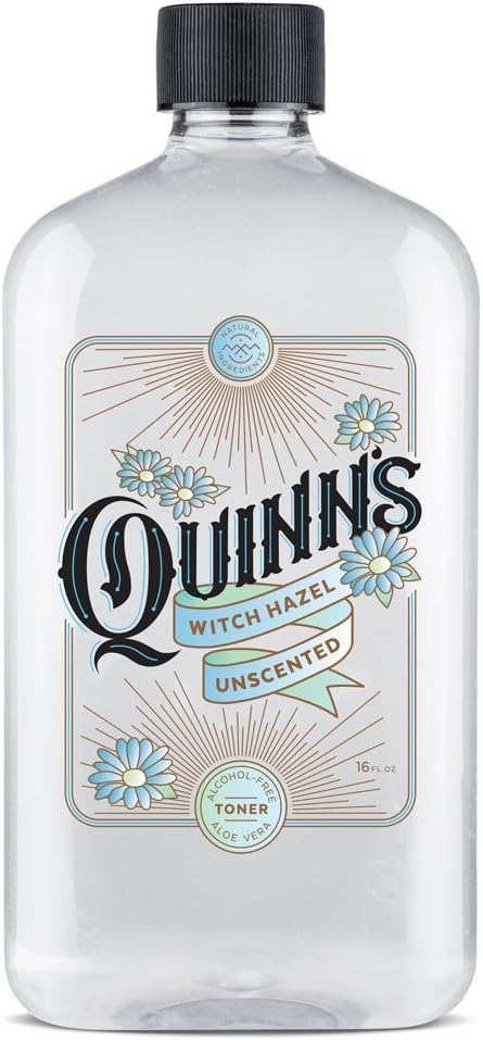 Quinn’s Alcohol Free Witch Hazel with Aloe Vera 16 Ounce (Unscented)