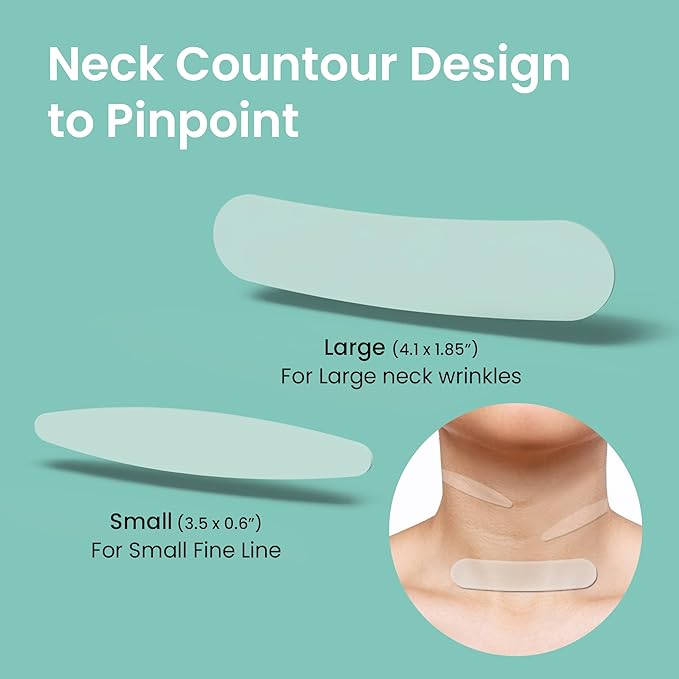Youthful Curve Wrinkle Patch Duo, Wrinkle Tape for Neck and Face| Contour & Invisible Wrinkle Strip Korean Skincare Treatment with Retinol, Collagen, and Hyaluronic Acid