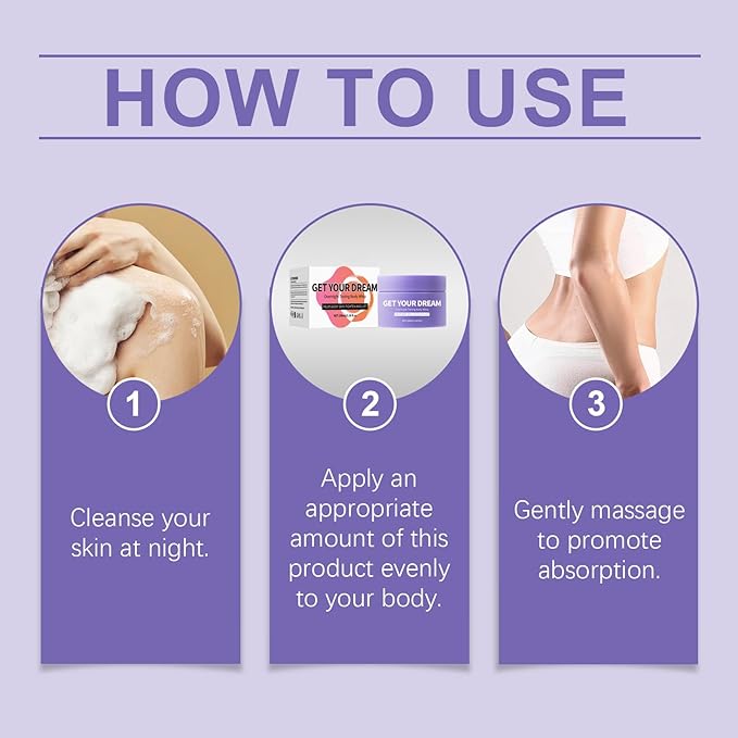 Get Your Dream Overnight Toning Whip,Skin Tightening Cream For Body,Bodys Firming and Tightening Cream-Natural Body firming Oil Suitable for All Skin Types(2PC)