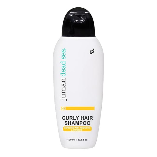 Juman Dead Sea Curly Hair Shampoo with Essential Argan Oil | Infused with Aloe Vera, Vitamin E, & Vitamin B5 | For Men & Women | Nourishes the Scalp for Strong Thick Hairs | Vegan | SLS & Paraben Free