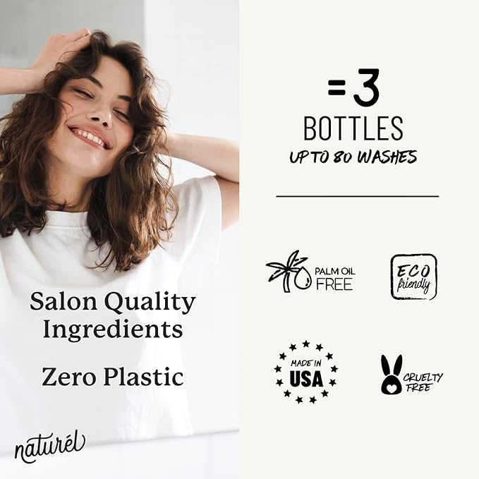 Naturel Maintain Conditioner Bar, Conditioner Bar for Hair Growth and Shine, Vegan, Zero Waste, Cruelty Free, Made in USA