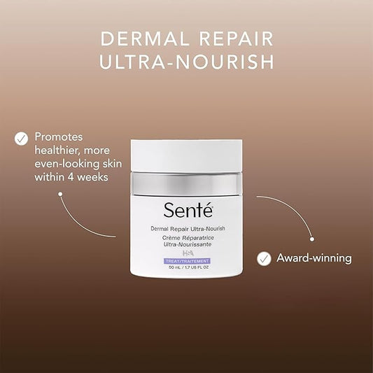 Senté Dermal Repair Ultra-Nourish - Rosacea Treatment For Dry, Sensitive Skin | Repairs, Replenishes & Reduces Skin Redness - 1.7 Fl Oz