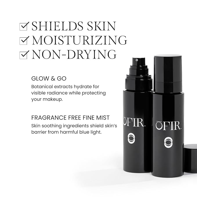 OFIR Makeup Setting Spray for Face | Skin Soothing, Refreshing & Lightweight Formula | Protects Against Blue Light and Pollutants | Hydrating Setting Spray for Long-Lasting Makeup Wear | 4 Oz