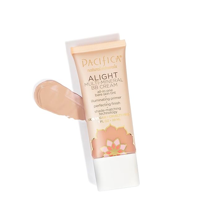 Pacifica Alight Multi-Mineral BB Cream Medium – Hydrating Tinted Moisturizer & Primer, Sheer Natural Foundation Coverage, Vegan & Cruelty-Free, 1 fl oz