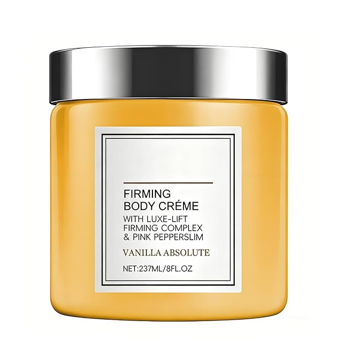 Champagne Firming Body Cream - Anti-Aging Lifting Cream to Tighten Skin & Hydrate, Fights Crepey Skin on Arms, Legs, Body with Luxe-Lift Complex, Vanilla Scented Body Cream (02)
