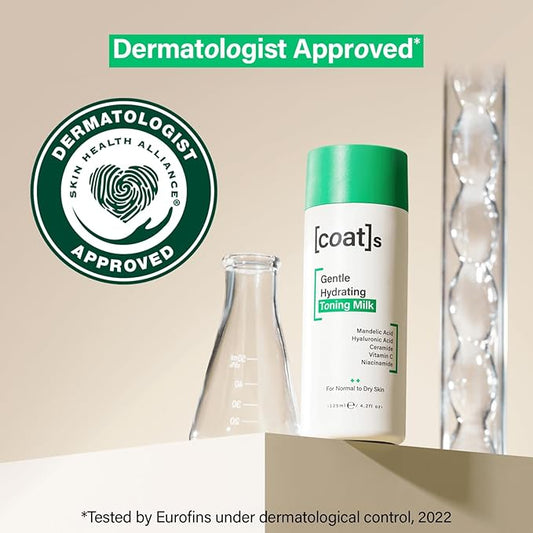 Coats Gentle Hydrating Toning Milk – Hydrates, Protects & Exfoliates to Prevent Breakouts – Dermatologist Approved & Clinically Proven – 4.2 oz
