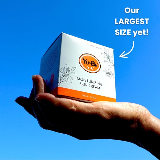 Yu-Be Moisturizing Skin Cream 4.4 Fl. Oz. Jar I Deeply Hydrating Non-Greasy Moisturizer for Severely Dry Skin I Soothing Camphor Calms, Cools, & Relieves Skin I Vitamins Repair & Nourish