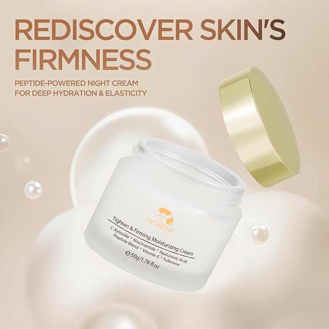 Night Cream for Women – Firming & Tightening Face Moisturizer with Niacinamide, Peptides, Hyaluronic Acid & Vitamin E – Hydrating Skincare for Dry, Mature Skin, 1.76 fl.oz