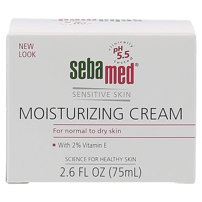 Sebamed Moisturizing Face Cream for Sensitive Skin Antioxidant pH 5.5 Vitamin E Hypoallergenic 2.6 Fluid Ounces (75mL) Ultra Hydrating Dermatologist Recommended Moisturizer (Pack of 3)