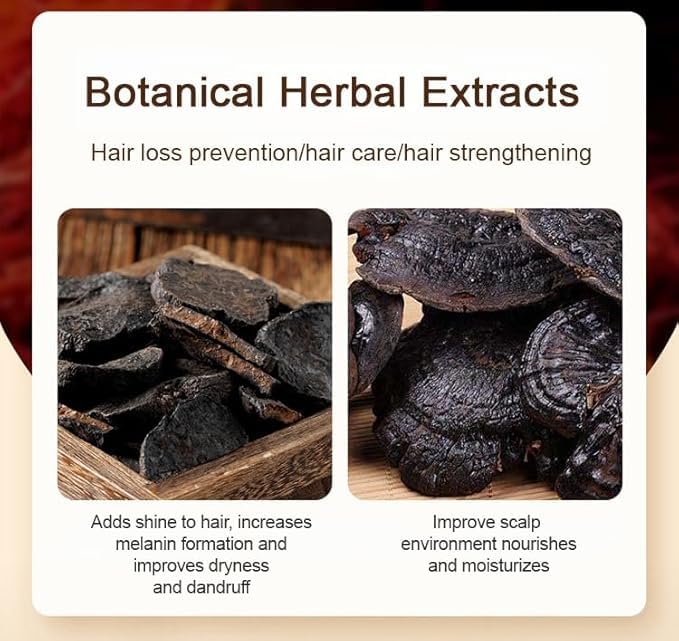 Saffron Hair Blackening Spray, Saffron Hair Spray, 100ml Herbal Extracts Hair Serum, Saffron and Polygonum Multiflorum Essence Spray, Leaving Hair Shiny & Prevent Gray Hair (2Pcs)