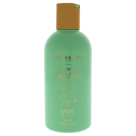 L'Erbolario Jade Plant Bath Gel - Green And Floral Fragrance - Gentle Formula - Has Effective Moisturizing And Protective Properties - Suitable For Even The Most Delicate Skin - Paraben Free - 8.4 Oz